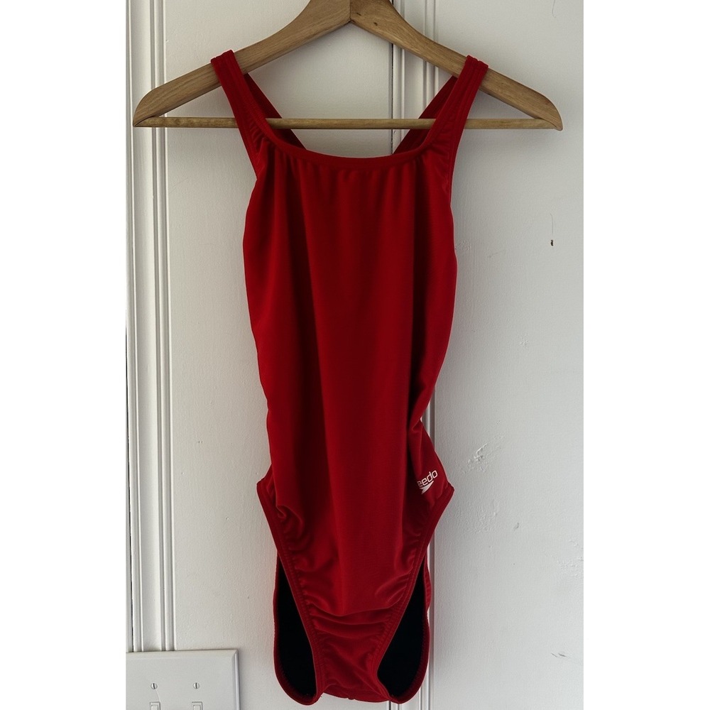 Speedo Women Solid Super‎ Pro LT One Piece Swimsuit Red Size 12/38 Racerback